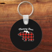Porte-clés Mommy Bear Flannel Red Plaid Pajama Family Matchin (Recto)