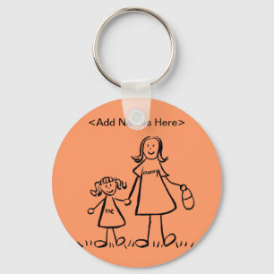 Porte-clés Mommy & Me Porte - clé (option de noms de Personna