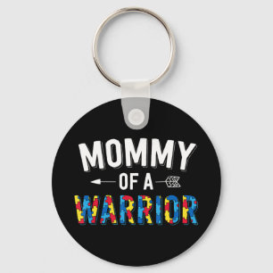 Porte-clés Mommy Of A Warrior design. Mettez la pièce du puzz