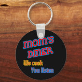 Porte-clés Moms Diner Nous Vous Cuisinons Écouter Neon (Recto)