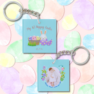 Porte-clés Mon 1er heureux Carré de Pâques