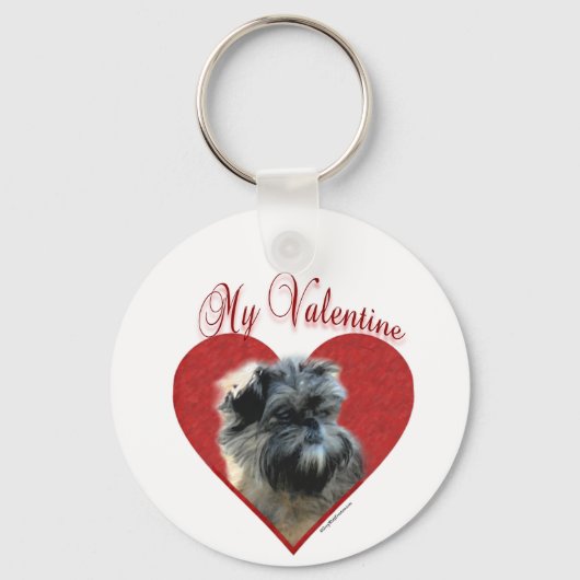 Porte-clés Mon Affenpinscher Valentine (Recto)