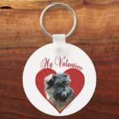 Porte-clés Mon Affenpinscher Valentine (Recto)