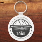 Porte-clés Mon aide vient du Seigneur, Logo de Montagne Verse (Recto)