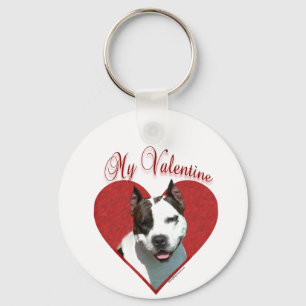 Porte-clés Mon AmStaff Valentine