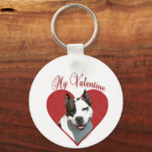 Porte-clés Mon AmStaff Valentine (Recto)