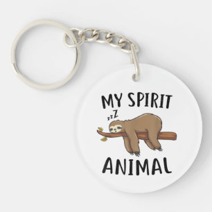 Porte-clés Mon Animal Spirituel Cadeau Drôle de Paresseux