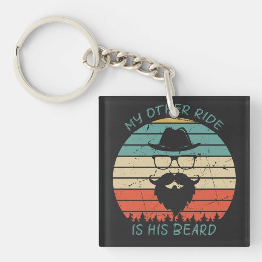 Porte-clés Mon Autre Balade Est Sa Barbe Moto Biker Beard (Devant)