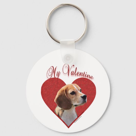 Porte-clés Mon Beagle Valentine (Recto)