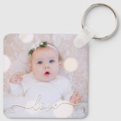 Porte-clés Mon bébé photo personnalisée (Dos)