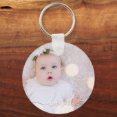 Porte-clés Mon bébé photo personnalisée (Recto)