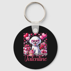 Porte-clés Mon Bichon Frise est mon Valentin Amoureux de Chie