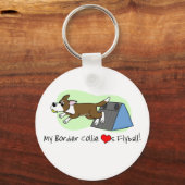 Porte-clés Mon Bordure Collie aime le Porte - clé de volley-b (Recto)