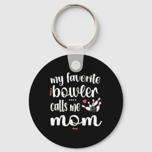 Porte-clés Mon Bowling préféré m'appelle Bowling Mom Bowler M
