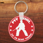 Porte-clés Mon but, gardien de hockey sur gazon (Recto)