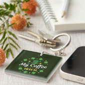 Porte-clés Mon café est aussi irlandais - St Patrick's Day Cl (Devant Droit)