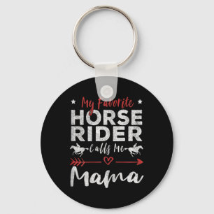 Porte-clés Mon cavalier préféré m'appelle Mama Horseback Ri