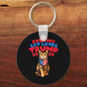 Porte-clés Mon chat aime Trump 2024 (Recto)