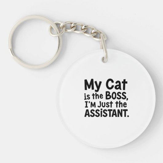 Porte-clés Mon chat est le patron (Devant)