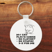 Porte-clés Mon Chat Joue Aux Échecs (Recto)