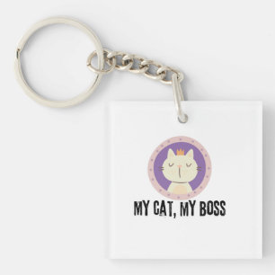 Porte-clés Mon chat, mon patron