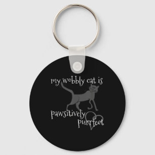 Porte-clés Mon Chat Wobbly Est Un Amant Ch Pawsitive