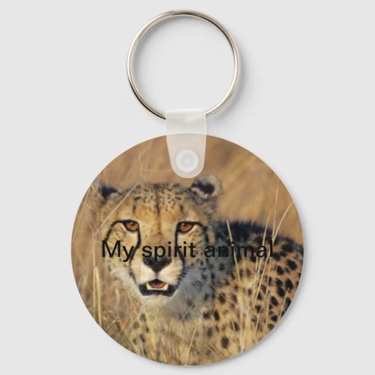 Porte-clés Mon cheetah animal d'esprit (Recto)