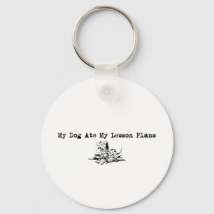 Porte-clés Mon chien a mangé mes plans de cours