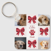 Porte-clés Mon chien est mes valentines Bow 4 photos (Recto)