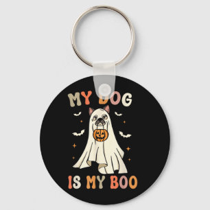 Porte-clés Mon chien est mon amour Halloween Fantôme Chien Ef