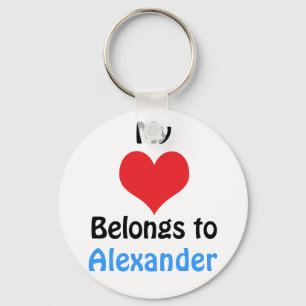 Porte-clés Mon coeur appartient à Alexandre