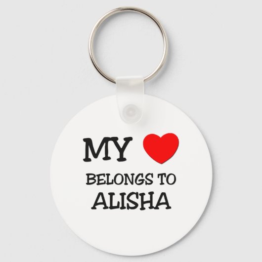 Porte-clés Mon Coeur Appartient À ALISHA (Recto)