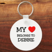 Porte-clés Mon Coeur appartient à DEBBIE (Recto)