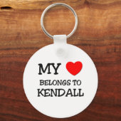 Porte-clés Mon Coeur Appartient À KENDALL (Recto)