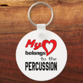Porte-clés Mon coeur appartient à la Percussion. (Recto)