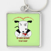 Porte-clés Mon coeur appartient à mon papa (Devant)