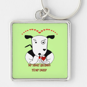 Porte-clés Mon coeur appartient à mon papa