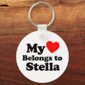 Porte-clés Mon coeur appartient à Stella (Recto)