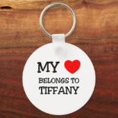Porte-clés Mon Coeur Appartient À TIFFANY (Recto)