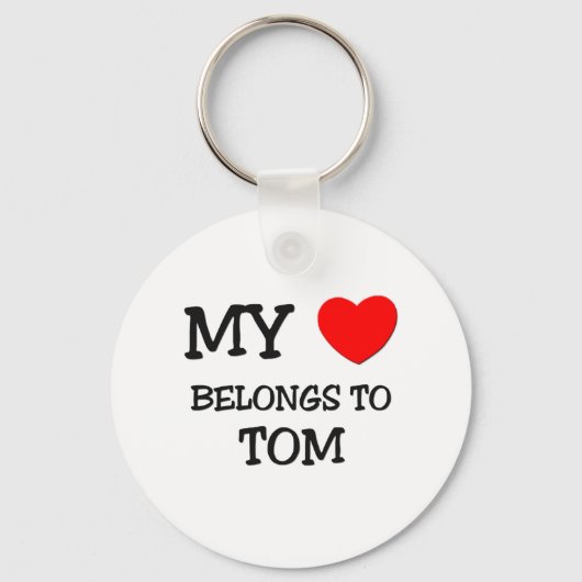 Porte-clés Mon coeur appartient à Tom (Recto)