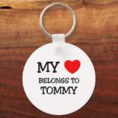 Porte-clés Mon coeur appartient à Tommy (Recto)