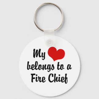 Porte-clés Mon Coeur Appartient À Un Chef De Feu