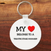 Porte-clés Mon Coeur Appartient À UN GESTIONNAIRE DE SCÈNES D (Recto)