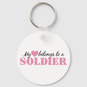 Porte-clés Mon coeur appartient à un soldat