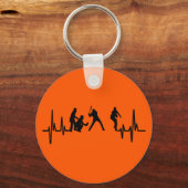Porte-clés Mon Coeur bat pour Keychain de baseball (Recto)