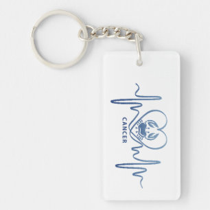 Porte-clés Mon cœur bat pour le signe du zodiaque Cancer port