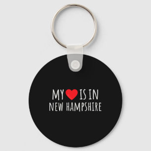 Porte-clés Mon cœur est dans le New Hampshire joli État améri
