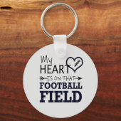 Porte-clés Mon Coeur Est Sur Ce Terrain De Football (Recto)