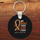 Porte-clés Mon combat de maman est mon combat - Leucémie Sens (Recto)