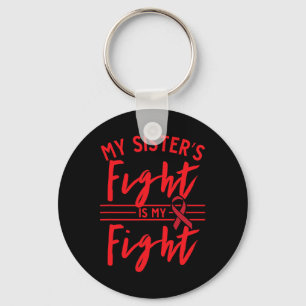 Porte-clés Mon combat de soeur est ma lutte contre le cancer